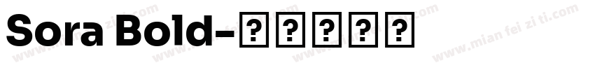 Sora Bold字体转换